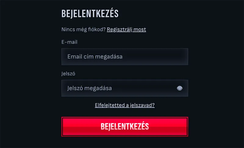 Tipikus regisztráció egy online kaszinóban Magyarországon